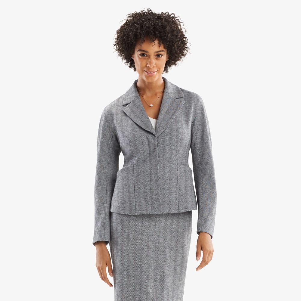 MM. LaFleur‎ Women's Wakefield Herringbone Wool Blend Blazer Jacket- Size 6